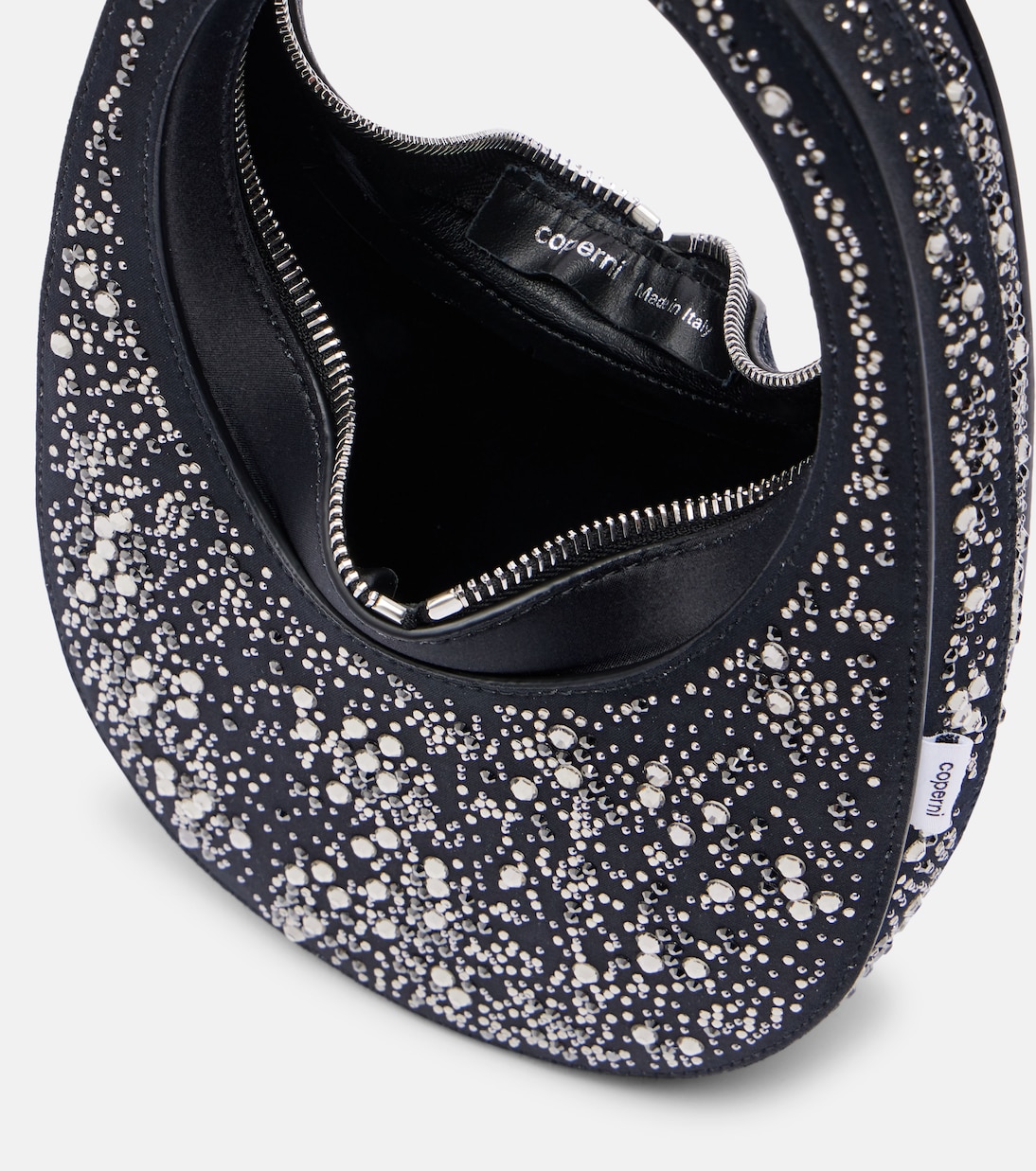 Swipe crystal-embellished tote bag | Coperni