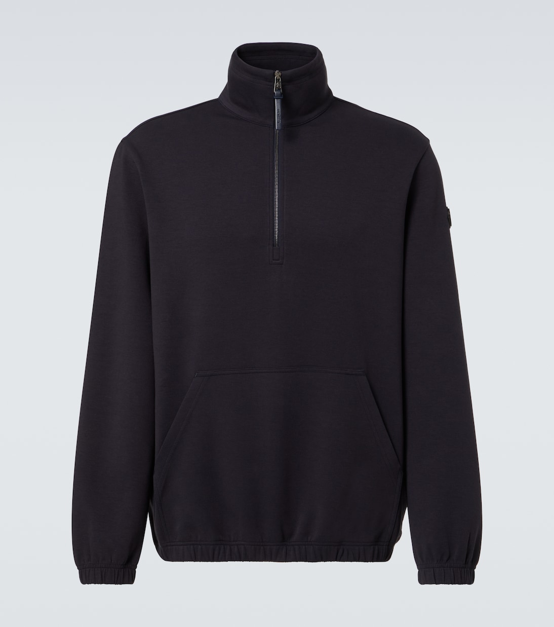 Jersey de mezcla de algodón con media cremallera | Moncler