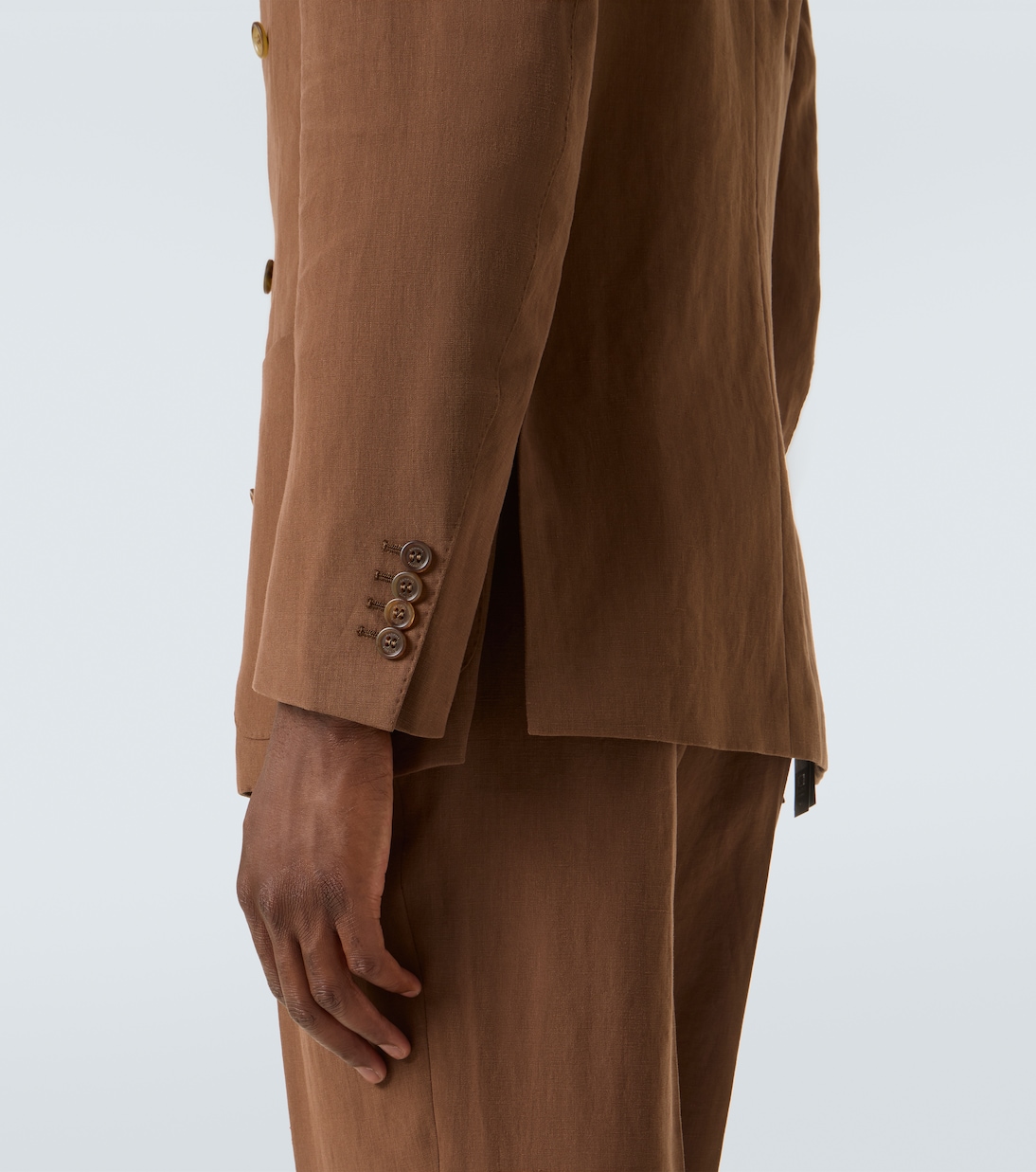 Double-breasted linen blazer | Dunhill