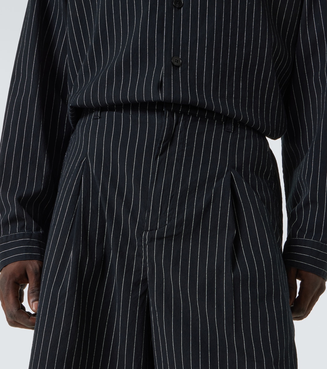 Shorts Aoshi in cotone a righe | Entire Studios