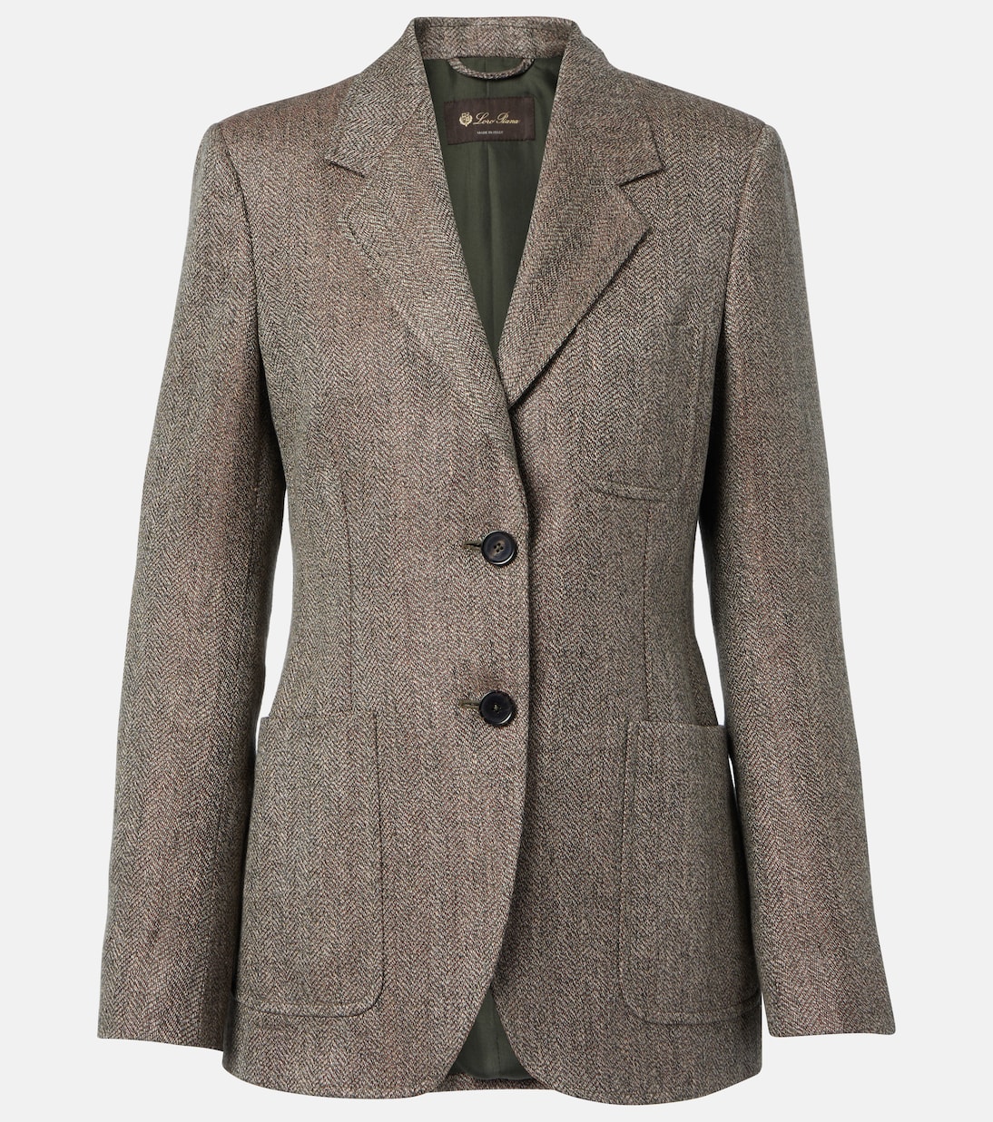 Eleanor chevron linen blazer | Loro Piana