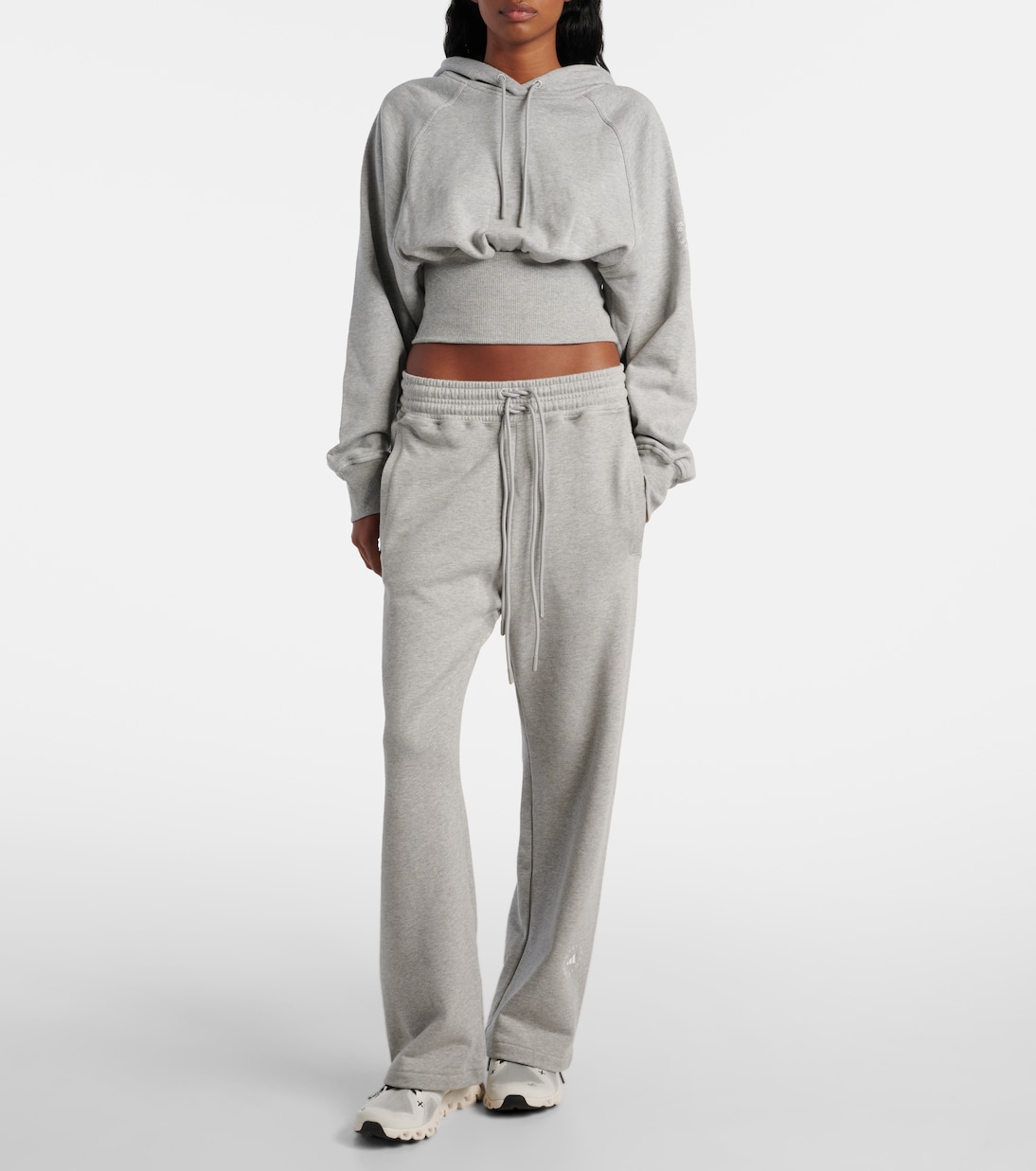 Sudadera con capucha de algodón cropped | Adidas by Stella McCartney
