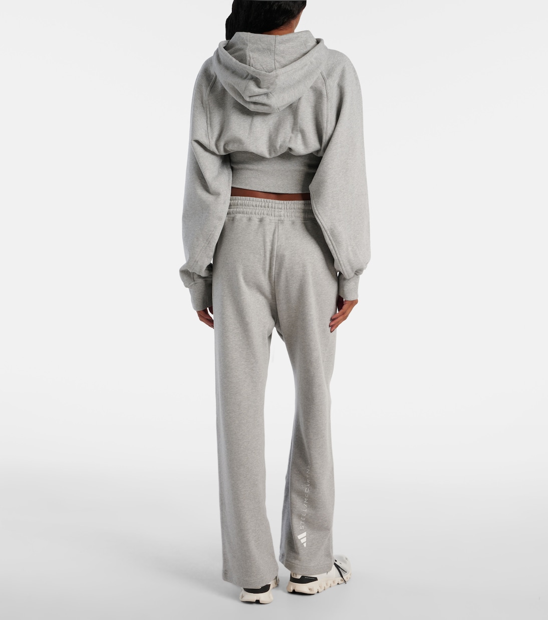 Sudadera con capucha de algodón cropped | Adidas by Stella McCartney
