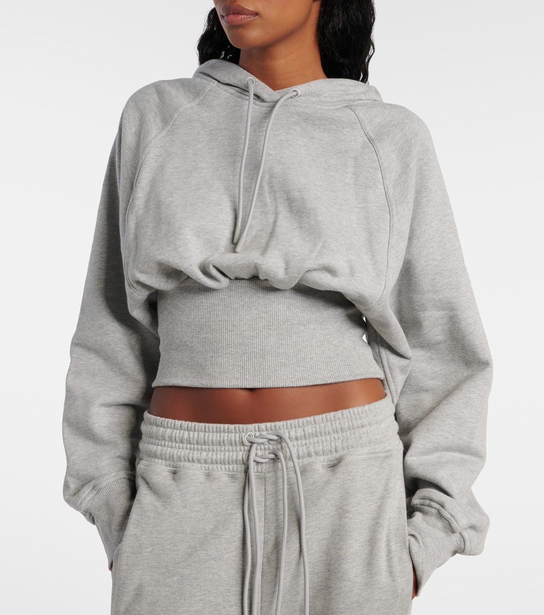 Sudadera con capucha de algodón cropped | Adidas by Stella McCartney