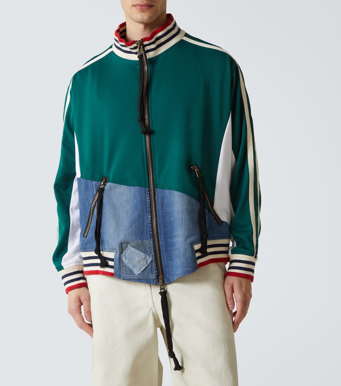 Trainingsjacke mit Denim | Greg Lauren