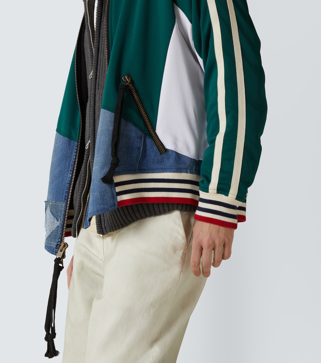 Trainingsjacke mit Denim | Greg Lauren