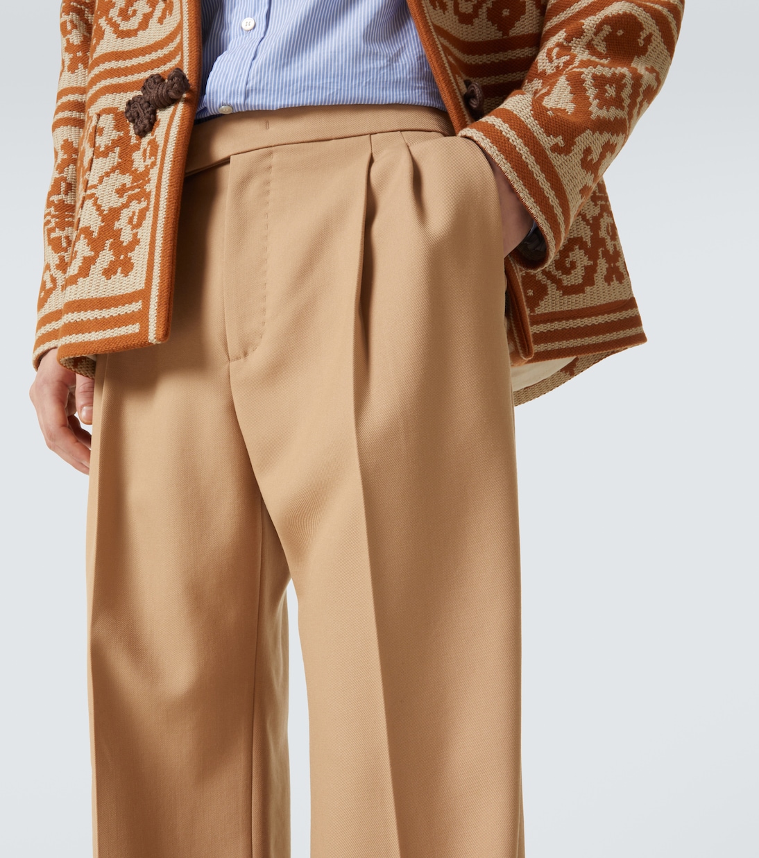 Virgin wool straight pants | Valentino