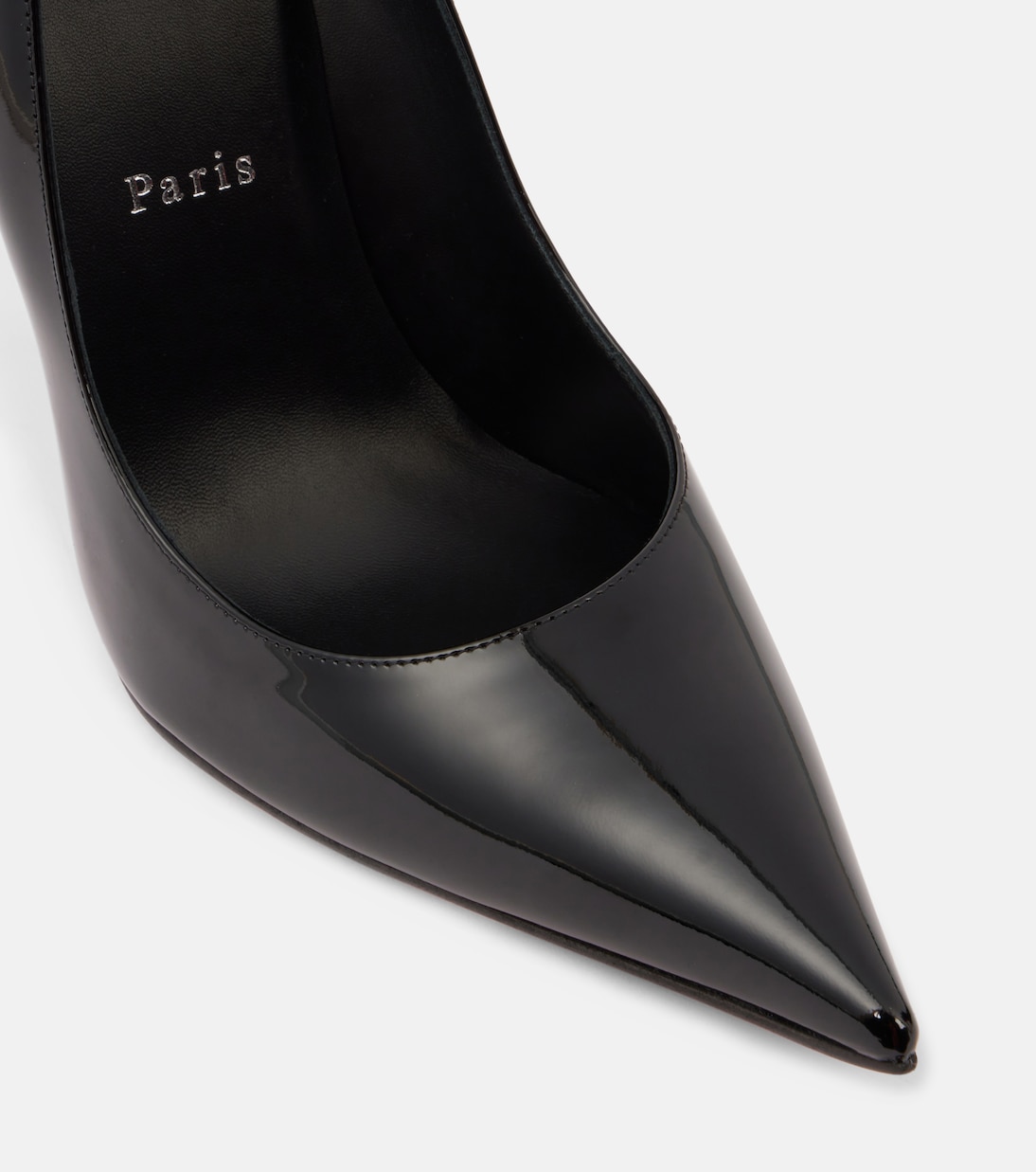 Scarpe con tacco Miss Z in vernice lucida di Christian Louboutin, altezza 12 cm