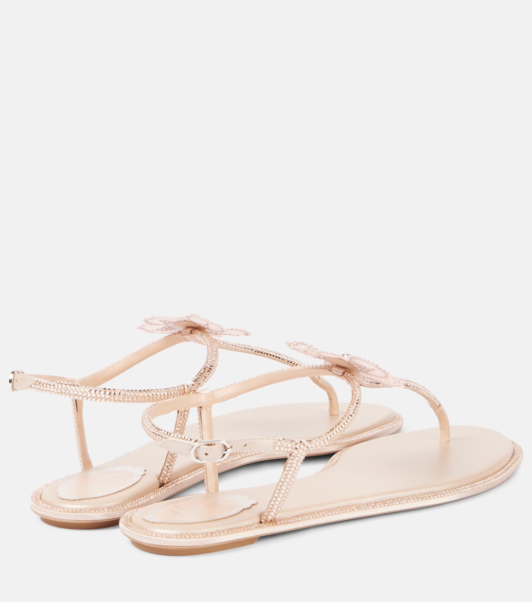 Embellished satin thong sandals | Rene Caovilla