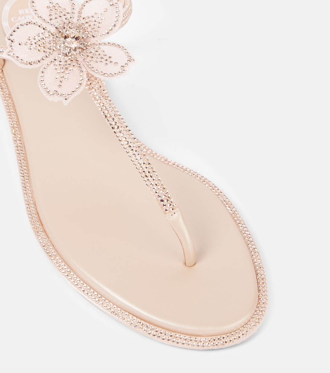 Embellished satin thong sandals | Rene Caovilla