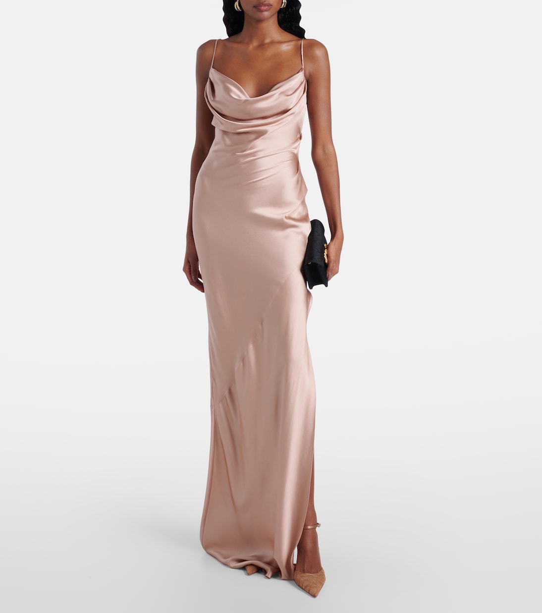 Pumps Barbara 105 in pizzo con raso | Amina Muaddi