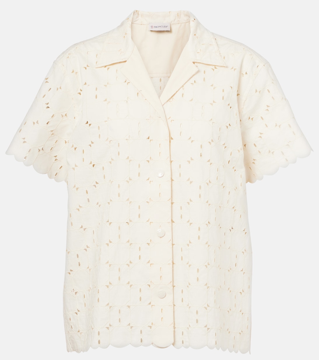 Camicia bowling in misto cotone sangallo | Moncler