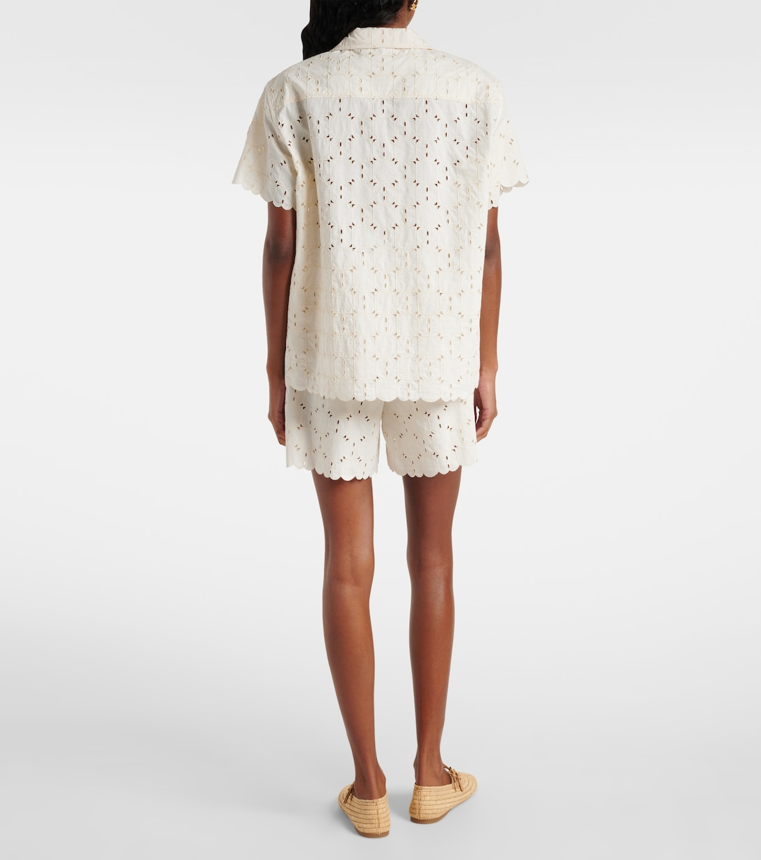 Camicia bowling in misto cotone sangallo | Moncler