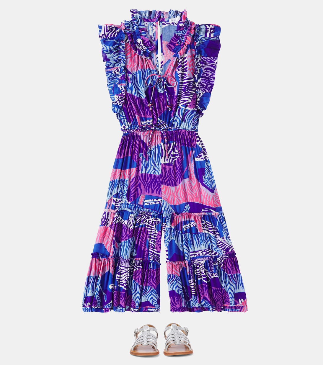 Jumpsuit Belene con volant | Poupette St Barth Kids