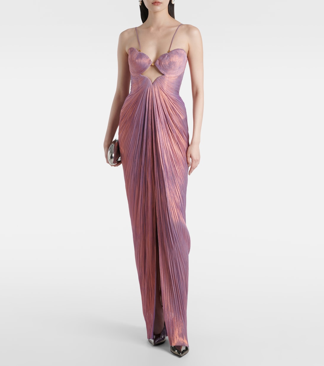 Robe longue Elsa en soie et tulle | Maria Lucia Hohan