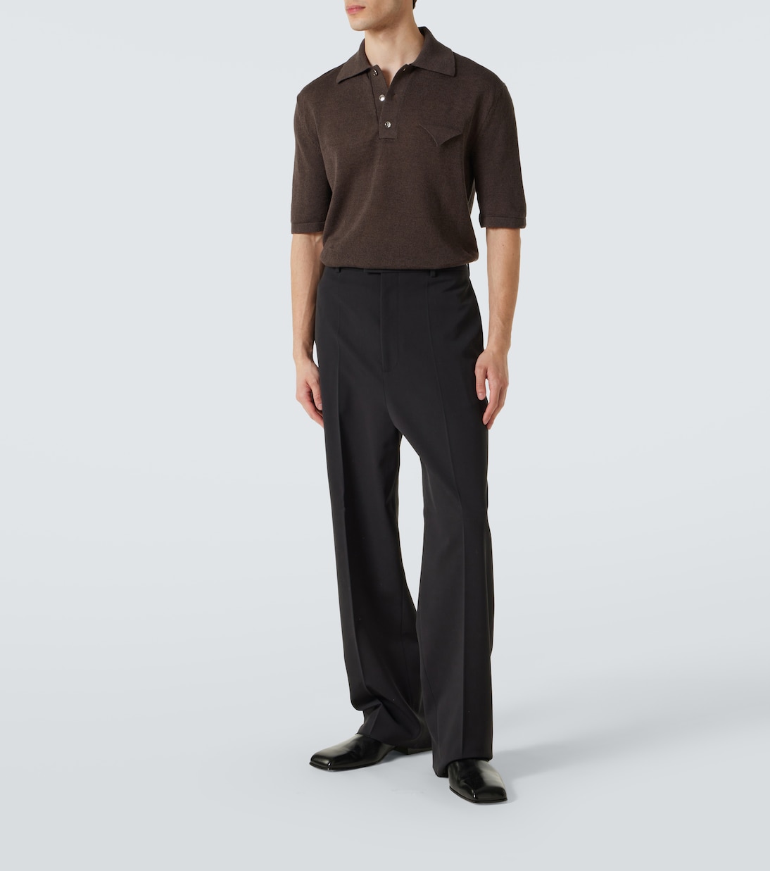 Polo in lino e cotone | Bottega Veneta