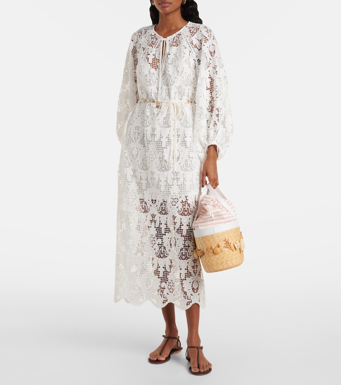Marea raffia-effect tote bag | Aquazzura