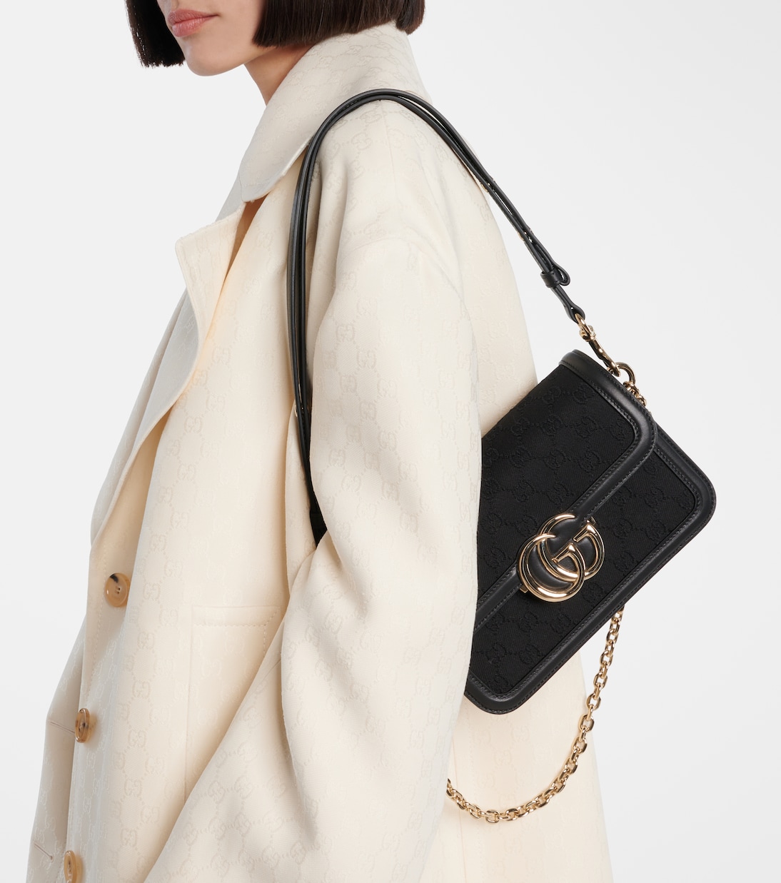 Borsa a spalla Gucci Go GG Canvas Small | Gucci