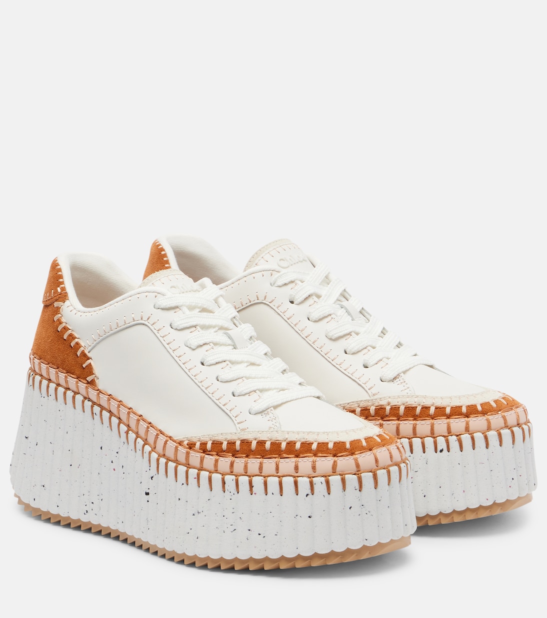 Leather platform sneakers | Chloé