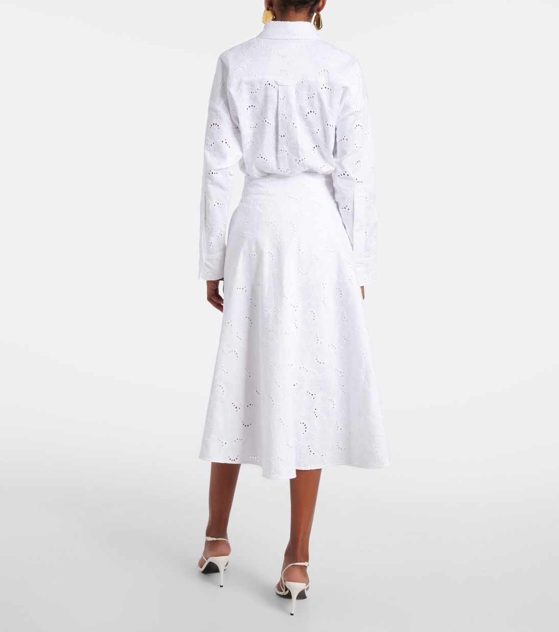 Falda midi Summer Blossom con bordado inglés | Dorothee Schumacher