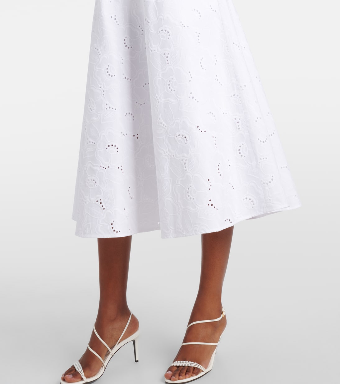 Falda midi Summer Blossom con bordado inglés | Dorothee Schumacher