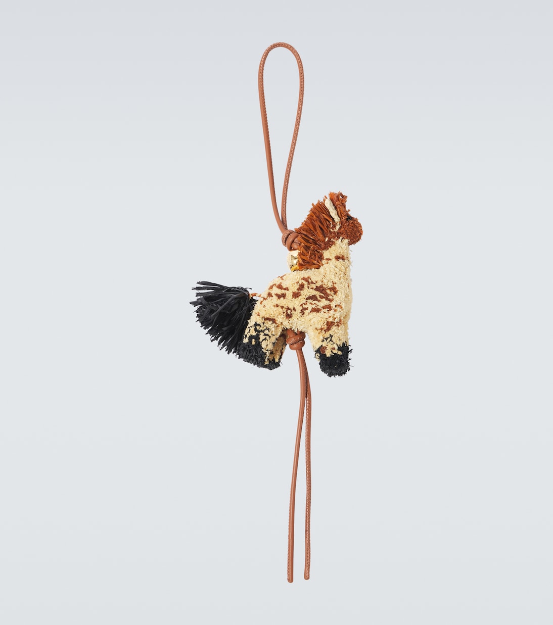 Charm Paula's Ibiza Giraffe en raphia et cuir | Loewe