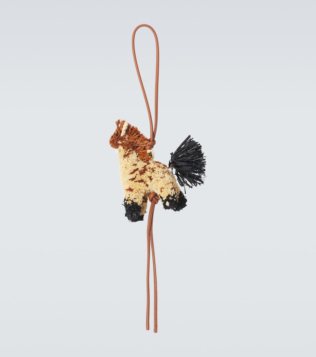 Charm Paula's Ibiza Giraffe en raphia et cuir | Loewe