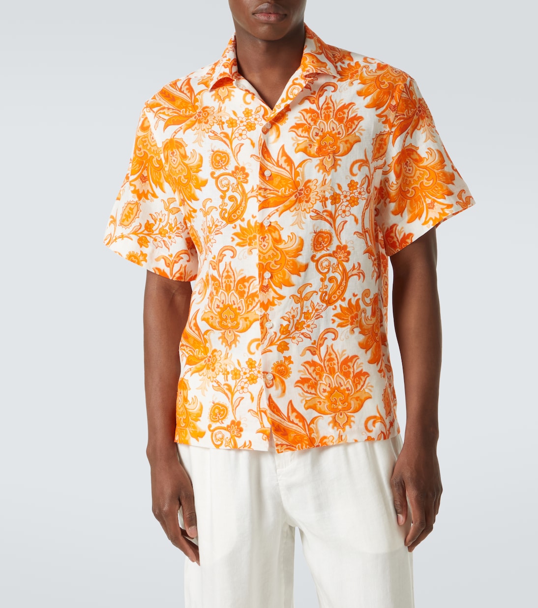Camicia bowling in lino con stampa | Etro