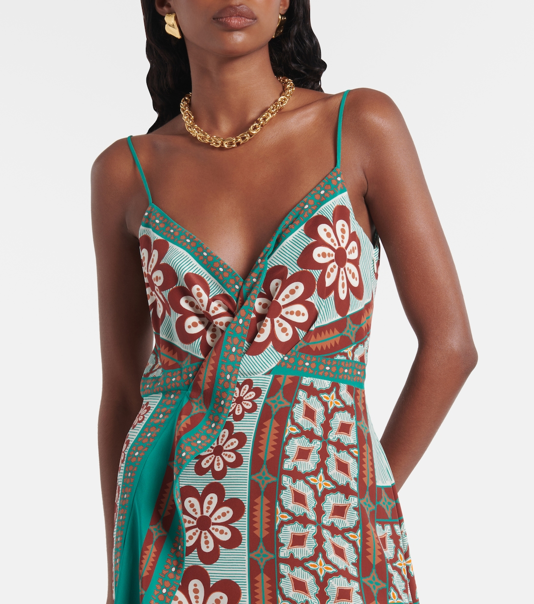 Robe longue Turn Around en crêpe de soie | La DoubleJ