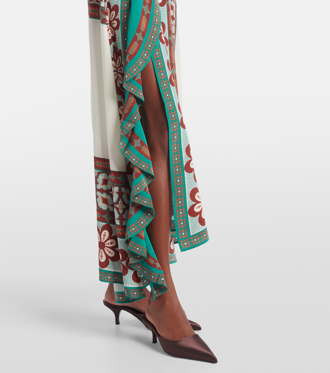 Robe longue Turn Around en crêpe de soie | La DoubleJ