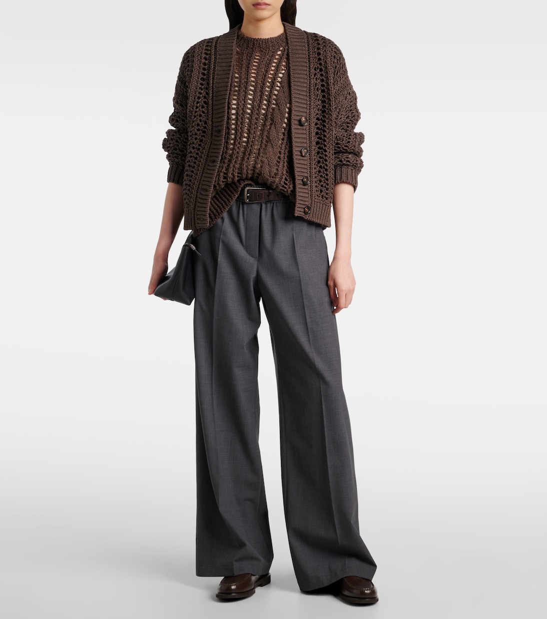Wool-blend wide-leg jeans | Brunello Cucinelli