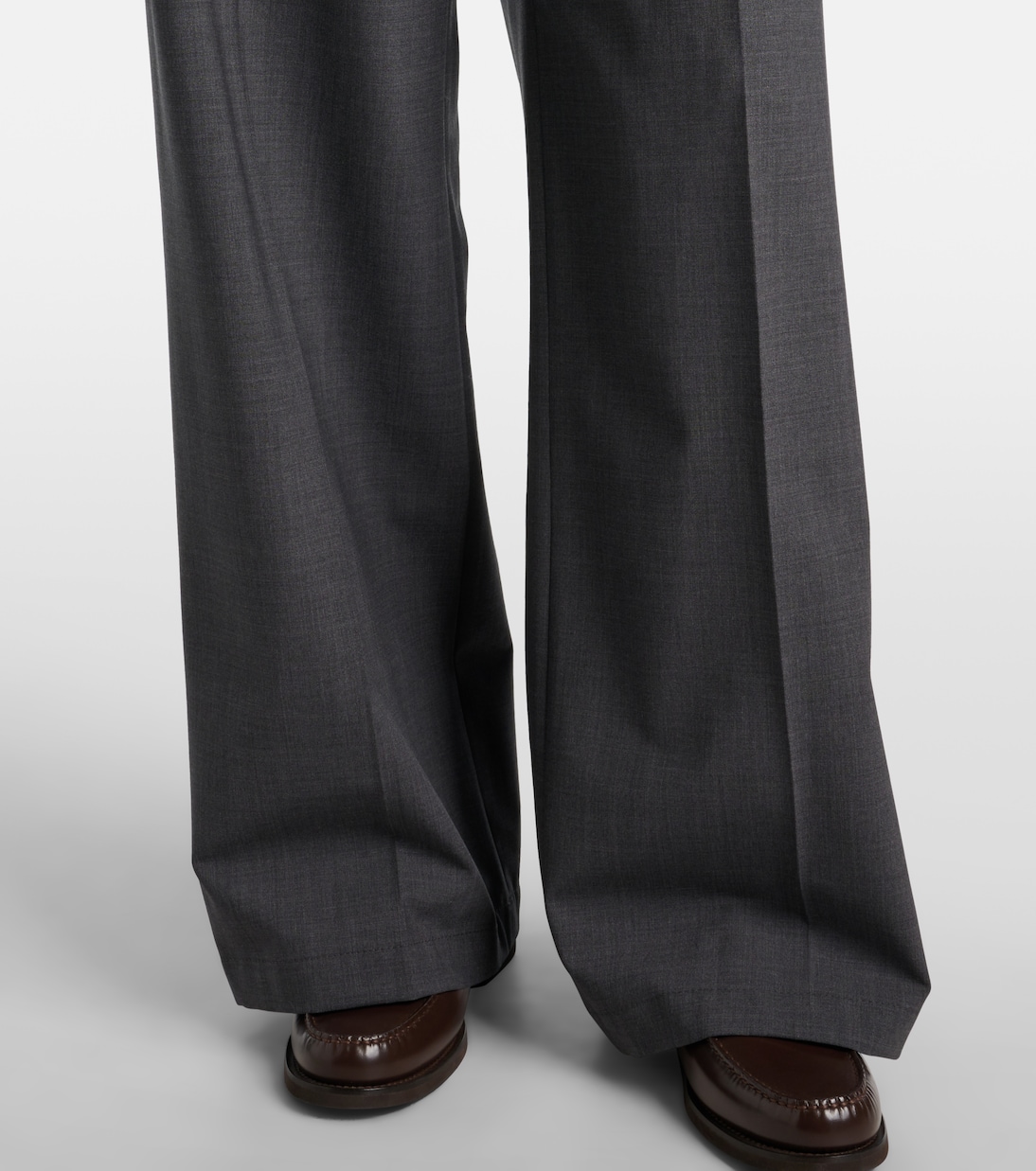 Wool-blend wide-leg jeans | Brunello Cucinelli