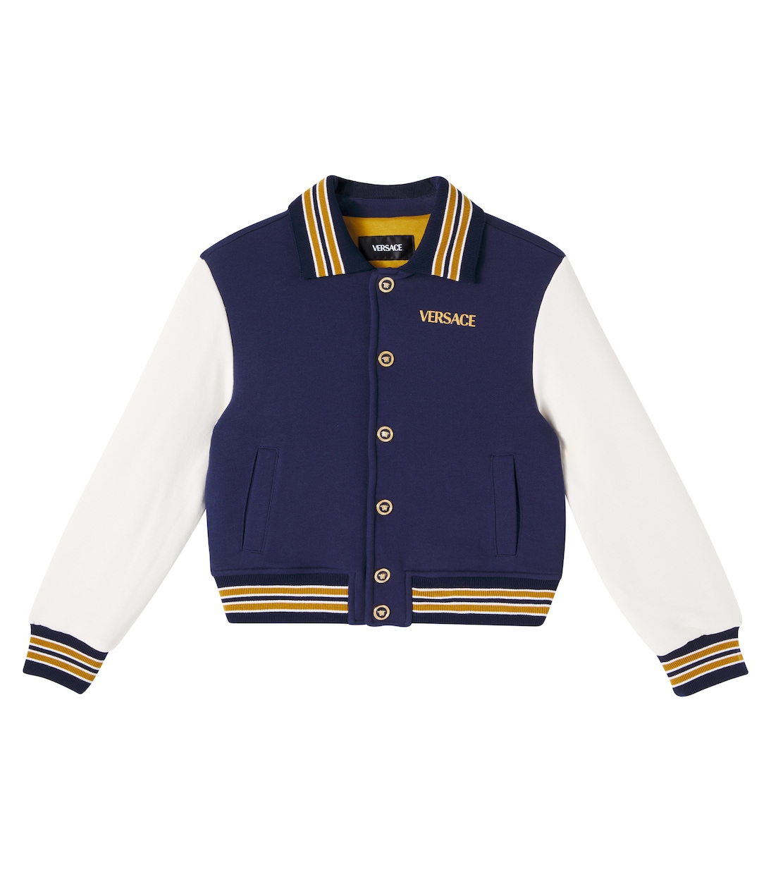 Collegejacke Safety Pin aus Baumwolle | Versace Kids