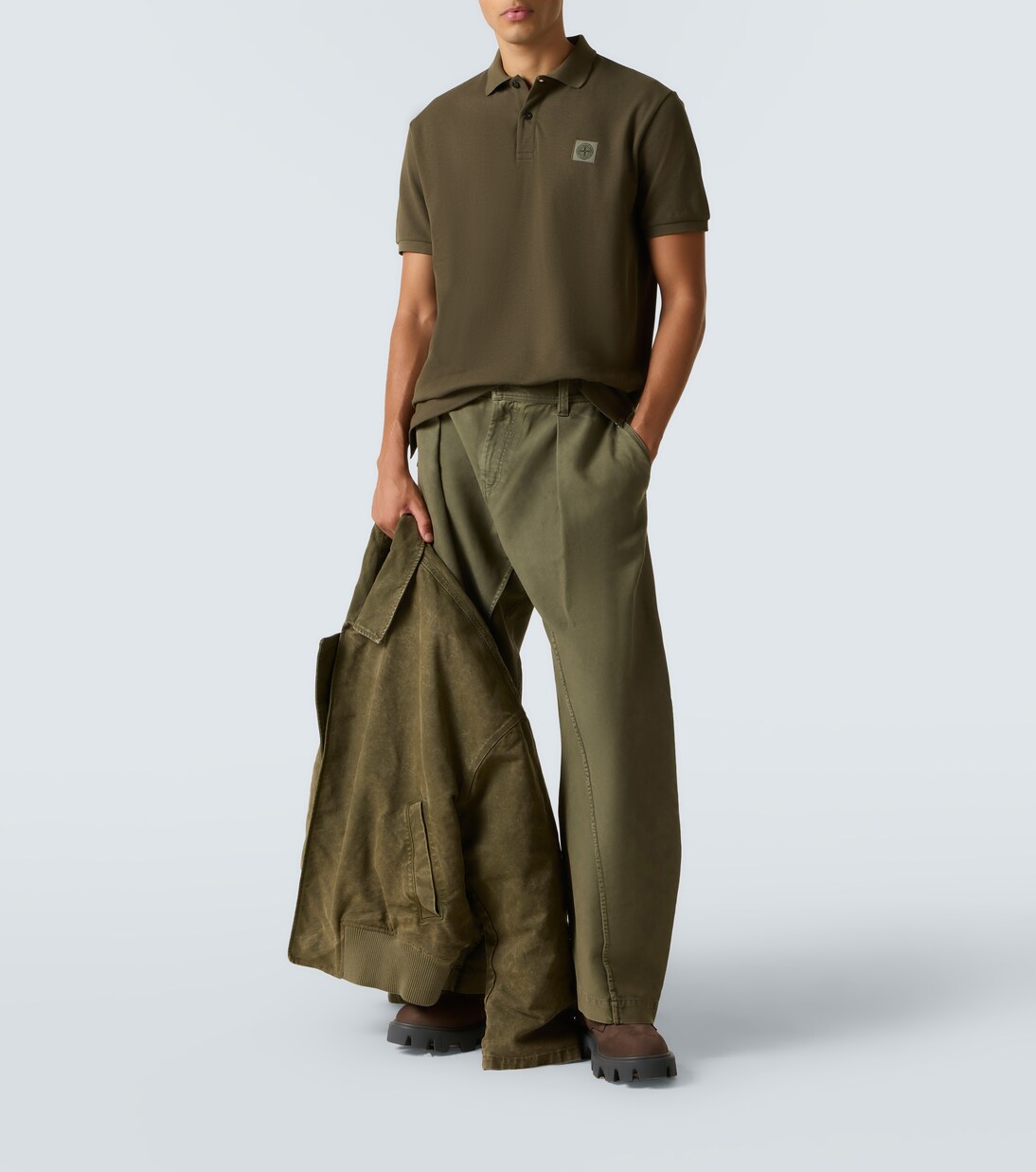 Compass cotton piqué polo shirt | Stone Island