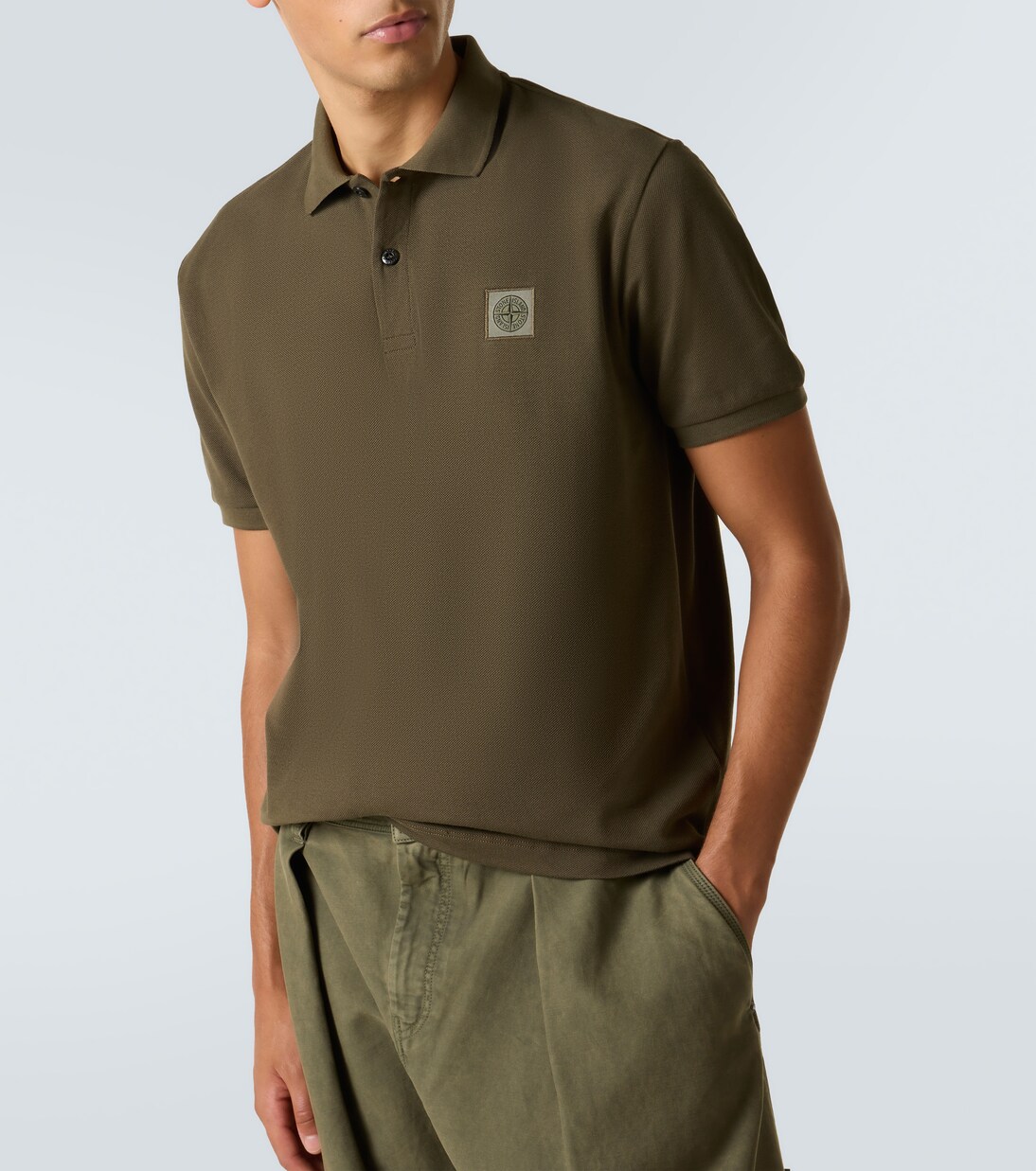 Compass cotton piqué polo shirt | Stone Island