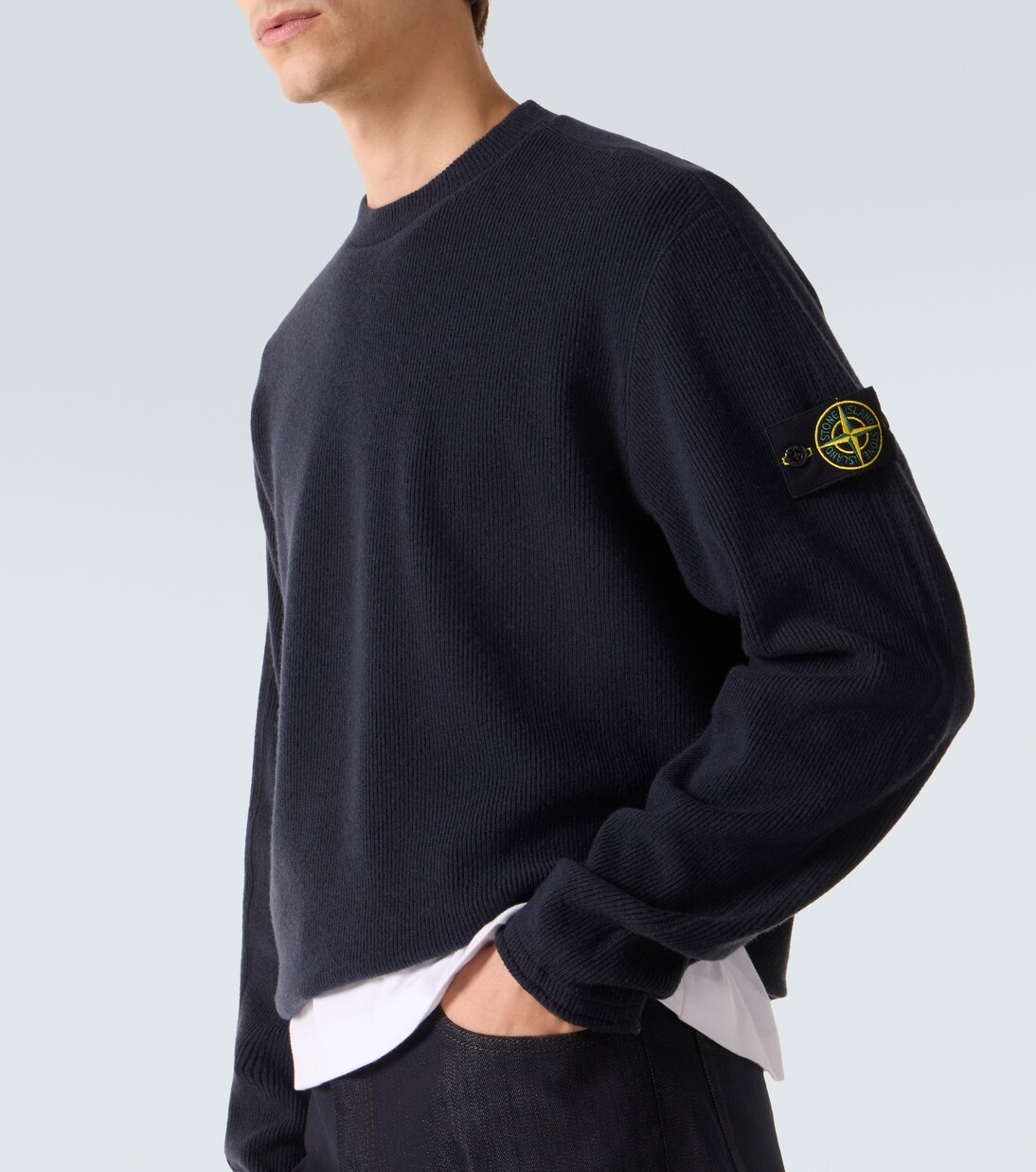 Sweat-shirt Compass en laine mélangée | Stone Island