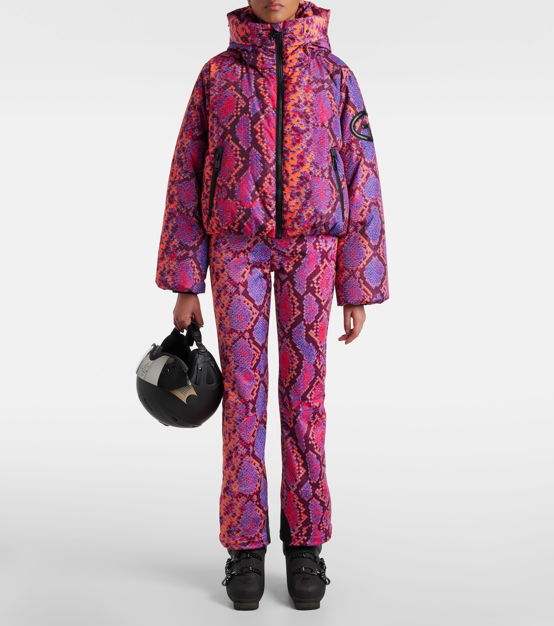 Elena snake-effect ski salopettes | Goldbergh