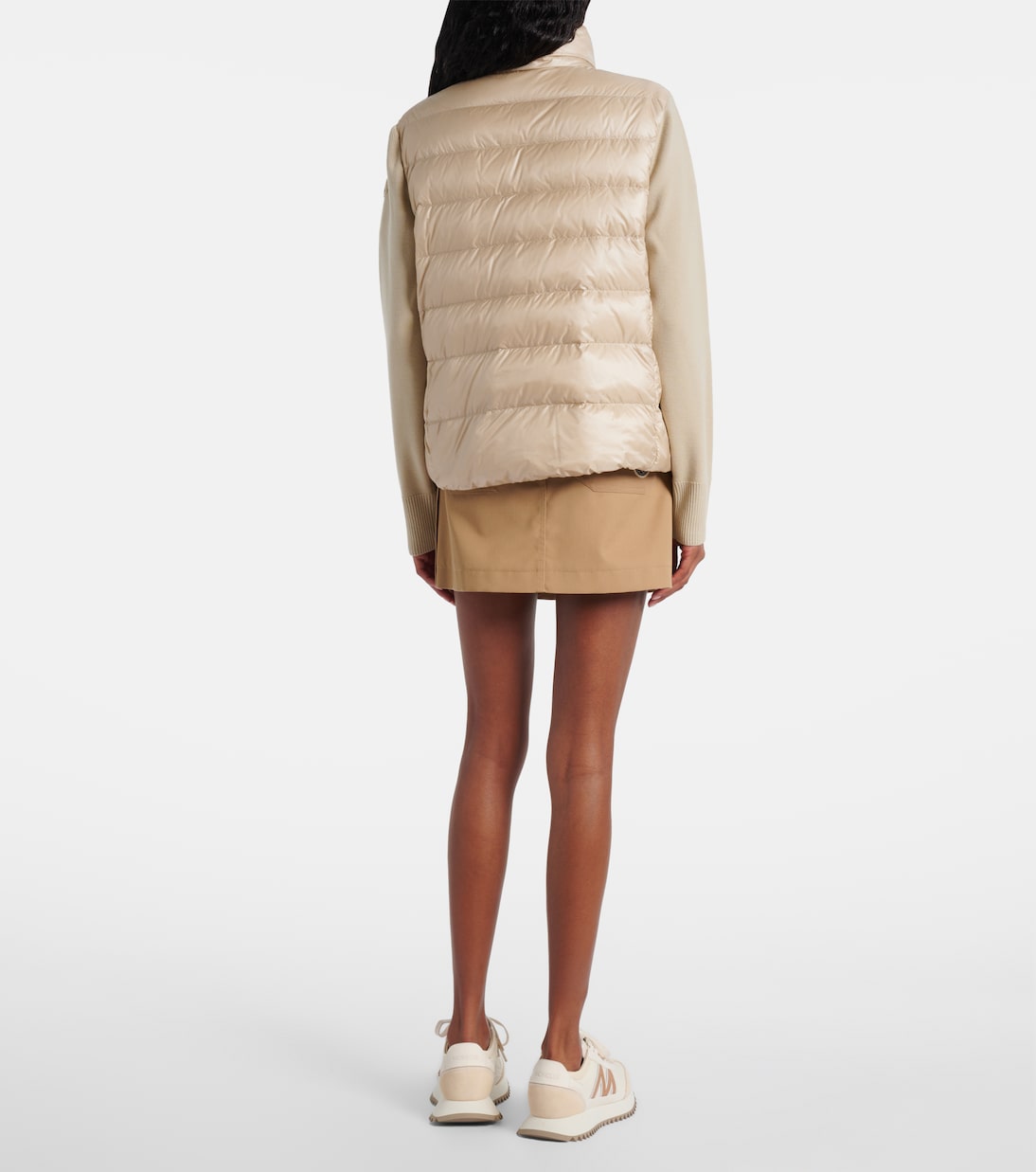 Cárdigan de lana virgen con paneles de plumas | Moncler