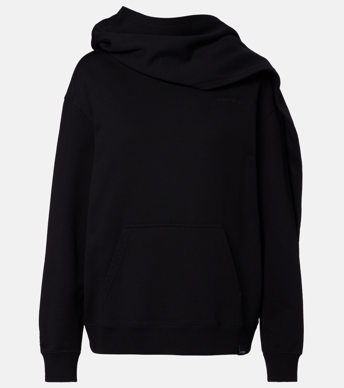 Asymmetric cotton jersey sweatshirt | Courrèges