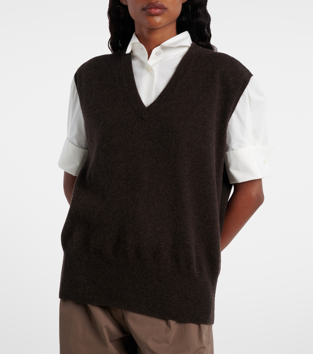 Levi cashmere sweater vest | The Row