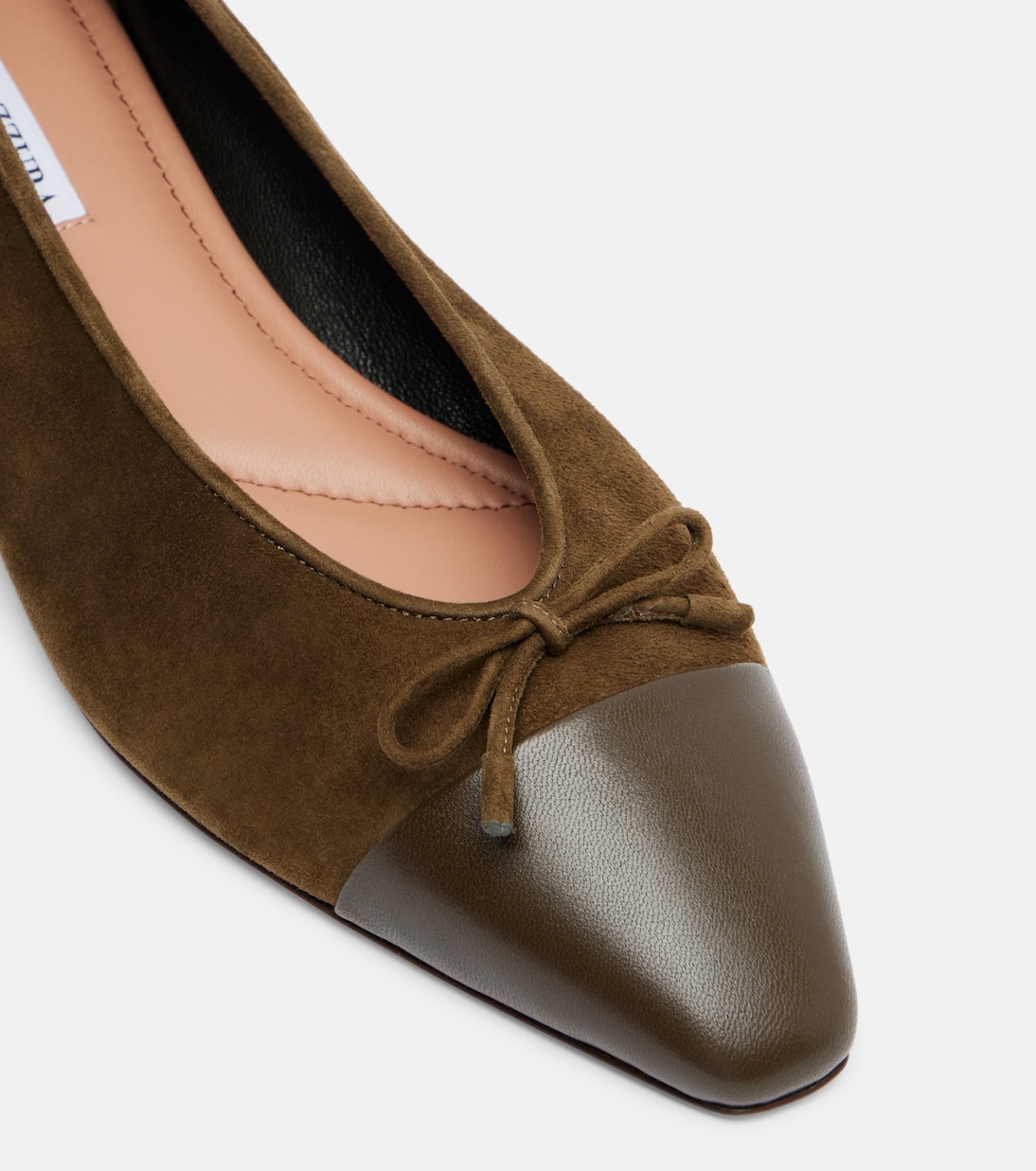 Gioia suede and leather ballet flats | Aquazzura
