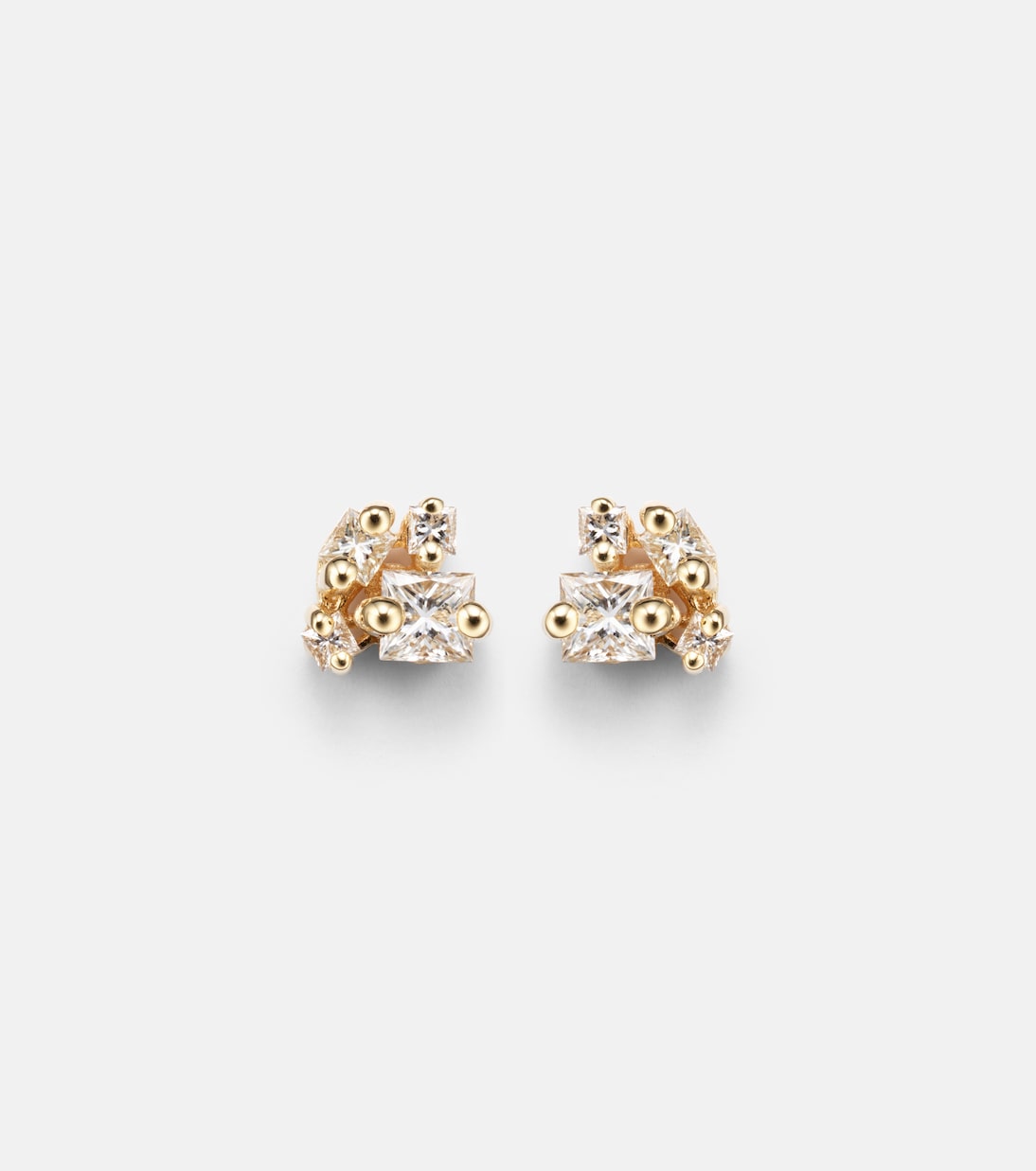 18kt gold earrings with diamonds | Suzanne Kalan