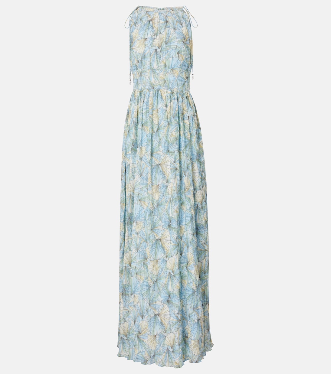 Yardley floral pleated chiffon gown | Veronica Beard