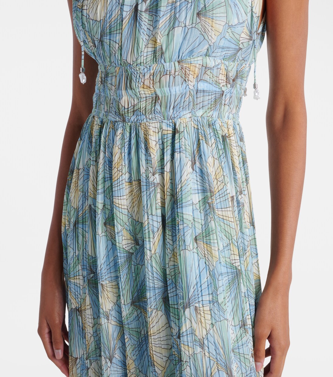 Yardley floral pleated chiffon gown | Veronica Beard