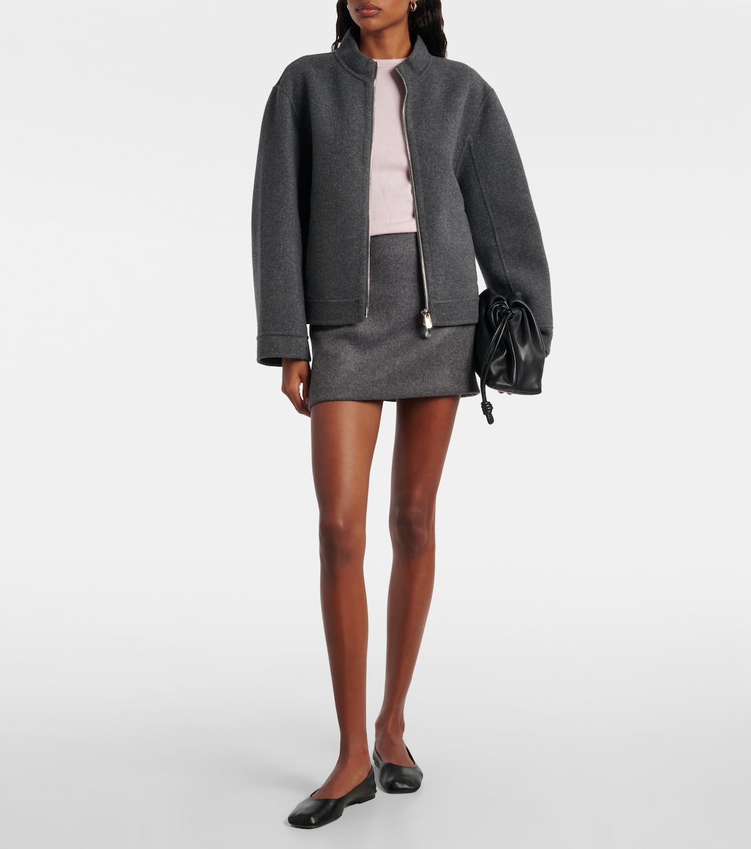 Motor wool and cashmere bomber jacket | Extreme Cashmere