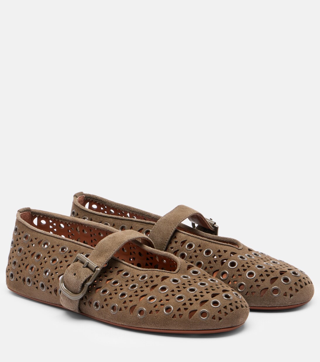 La Ballerine suede Mary Jane flats | Alaïa