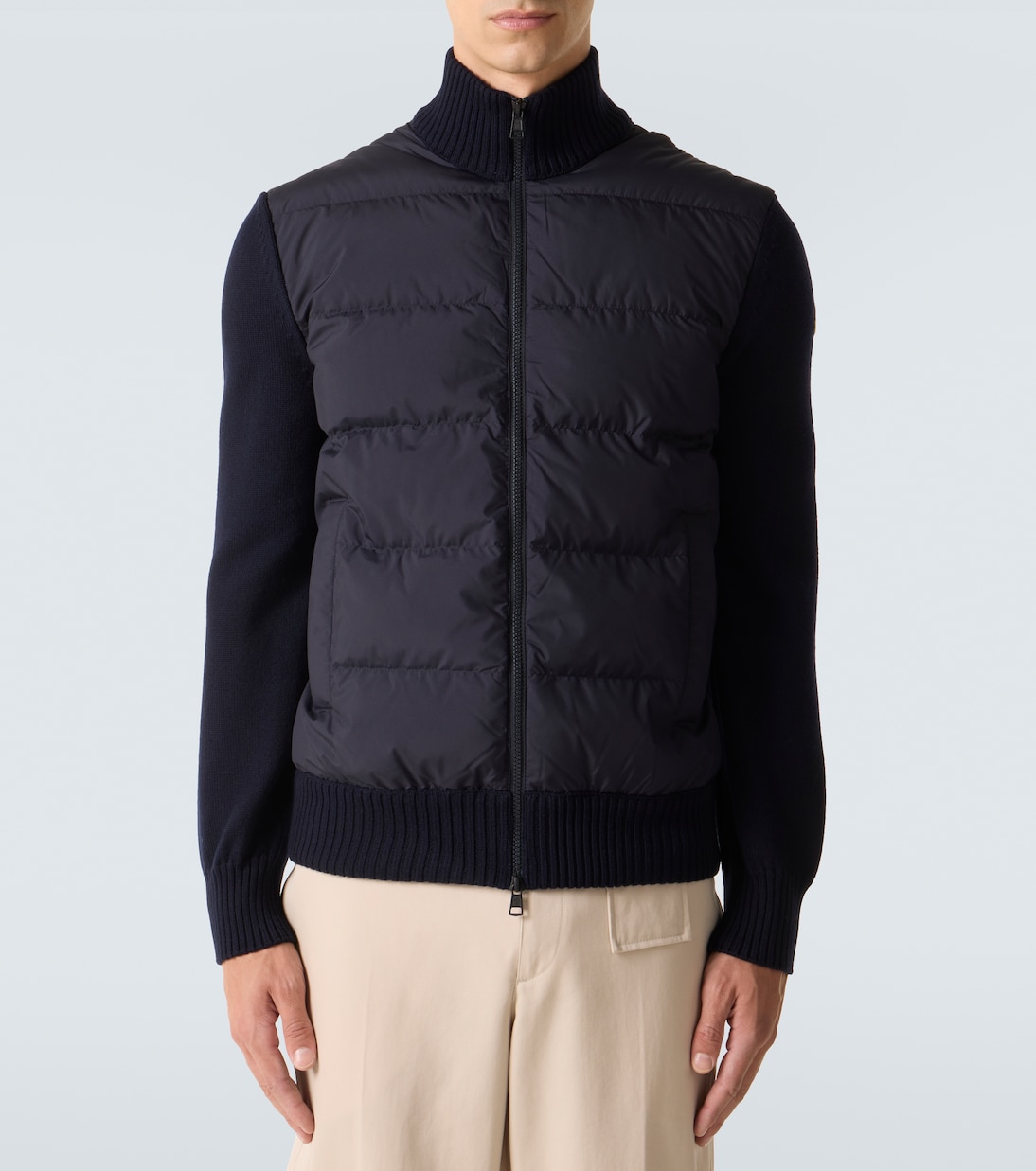 Down-paneled wool cardigan | Moncler