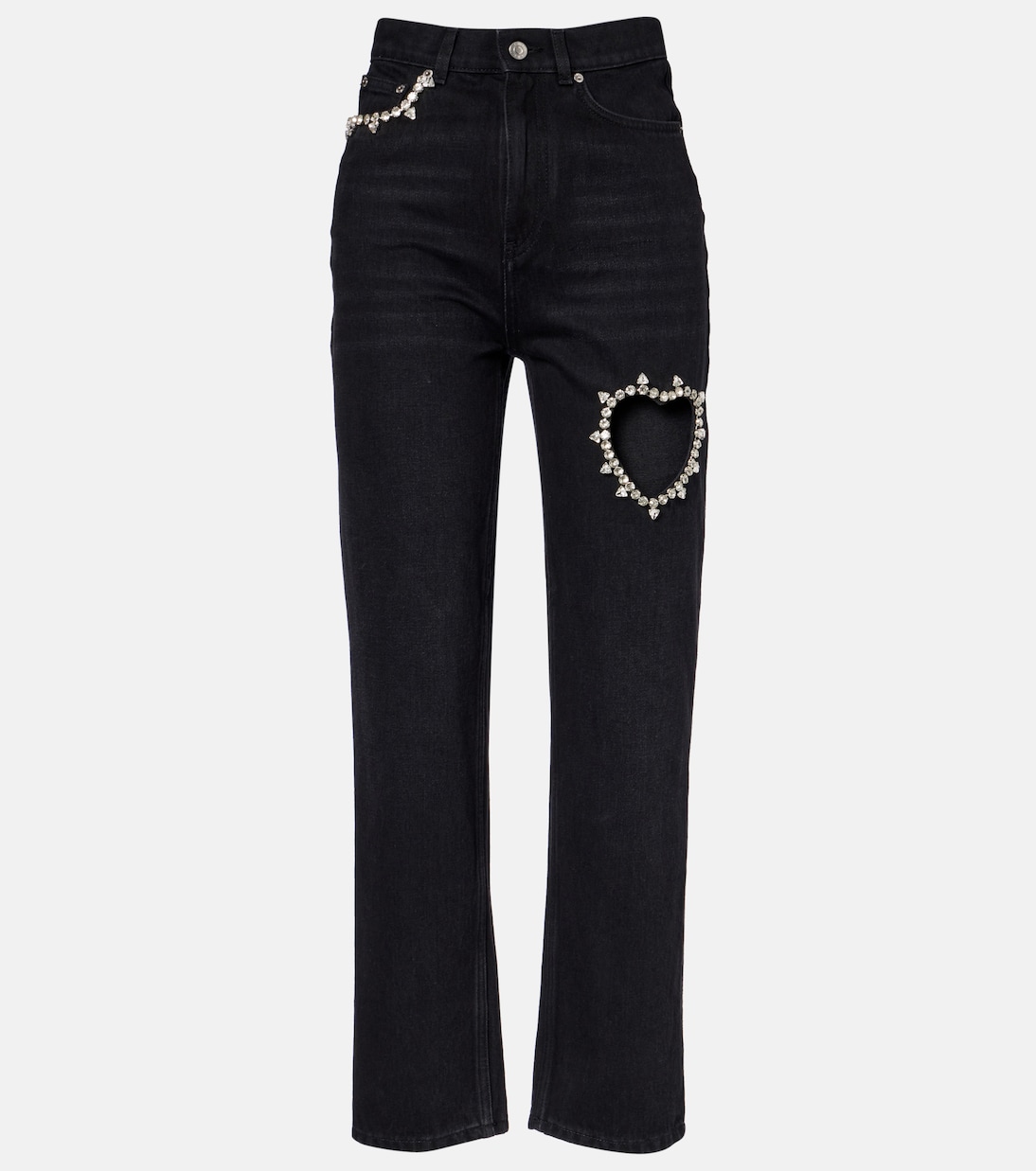 Crystal-embellished wide-leg jeans | Area