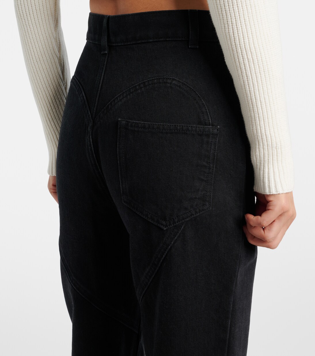 Crystal-embellished wide-leg jeans | Area