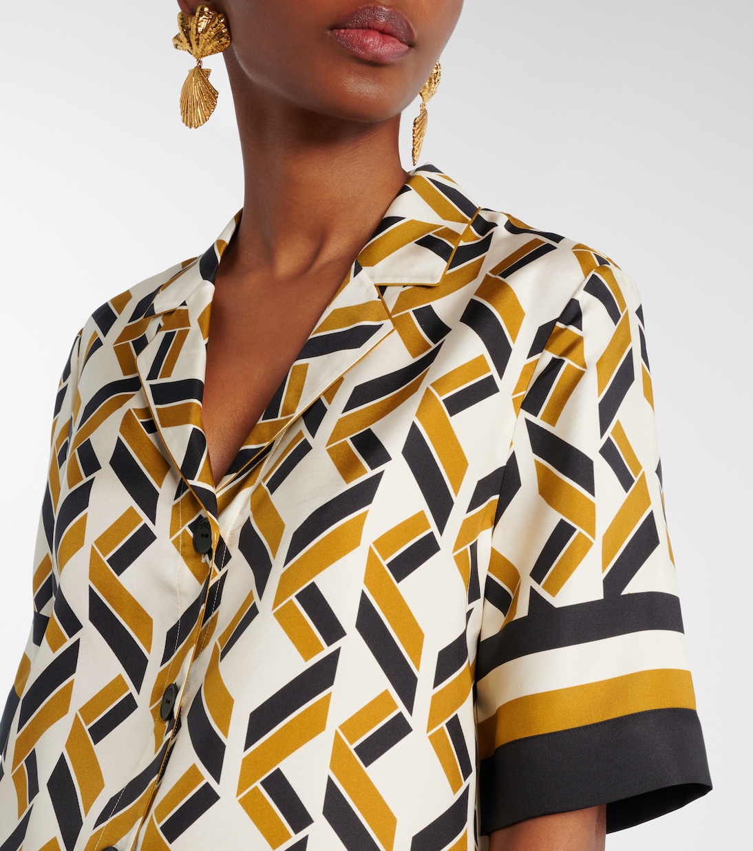 Camisa Sonore de sarga de seda estampada | Eres